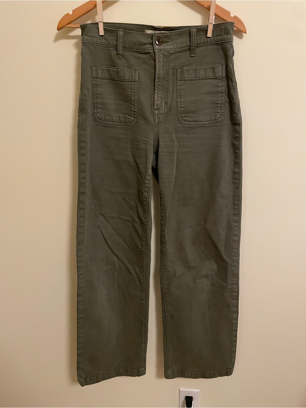 Madewell Emmett Women’s Olive Utility Wide leg highwaisted Pants